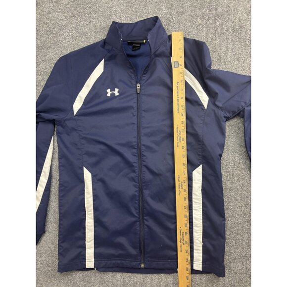 Under Armour Jacket Mens Small Navy Blue Full Zip Warm Up Track Athletic - Picture 5 of 8
